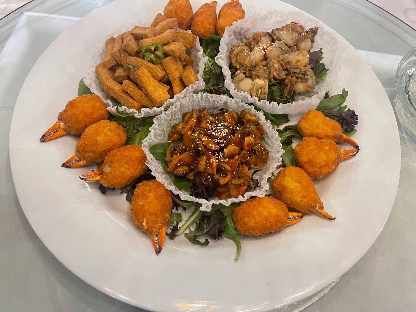 Dock3366 seafood appetizer platter
