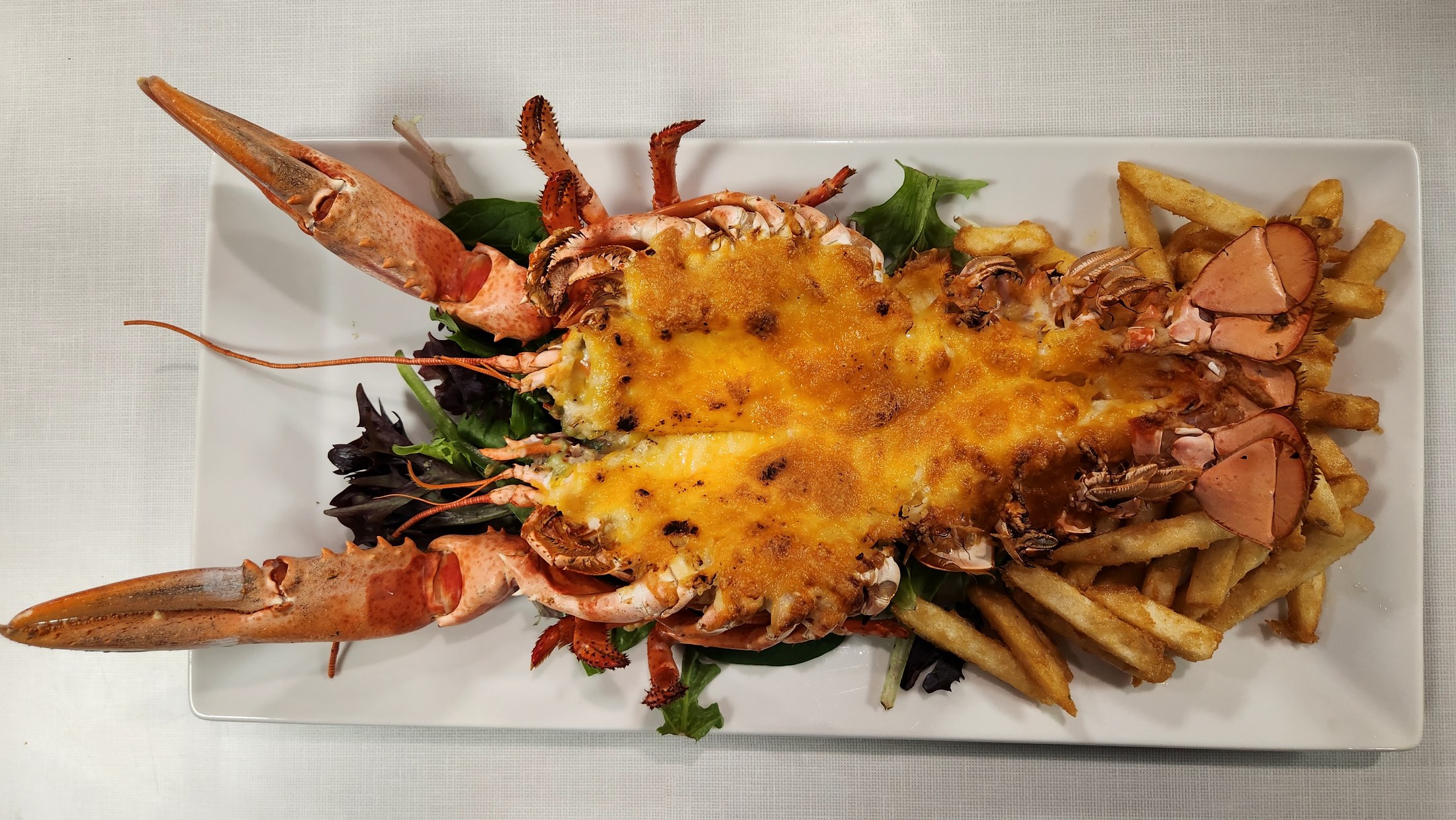 Dock3366 lobster dish prepared for sharing